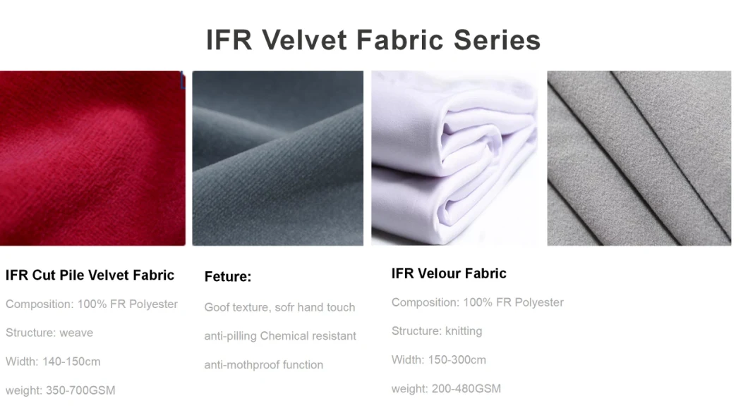 Factory Supply Unique 100% Polyester Inherent Flame Retardant Home Textile Outdoors Jacquard Curtain Fabric