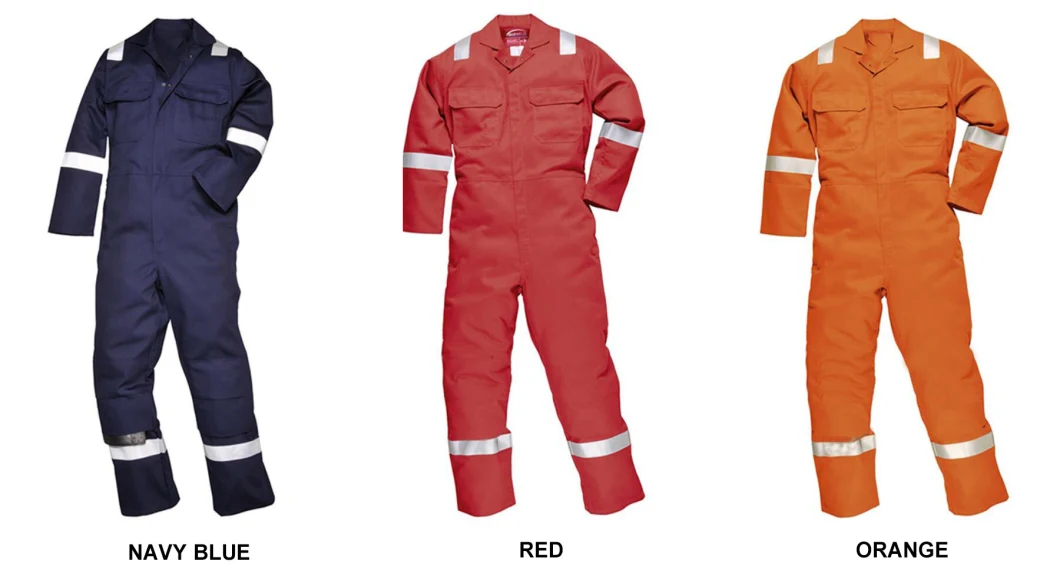 Durable PPE Safety Reflective Fr Cotton One Piece Industrial Coverall