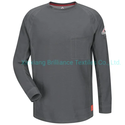 安全作業服、通気性綿溶接作業シャツ、長袖難燃性シャツ
