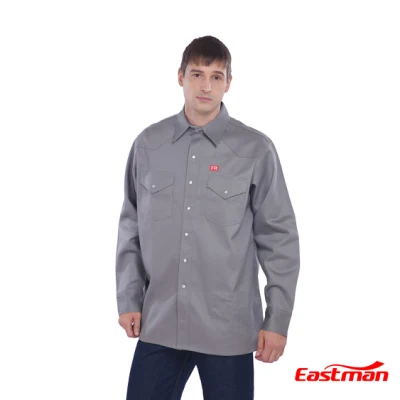 難燃性シャツ、防護作業服、作業者用難燃性シャツ